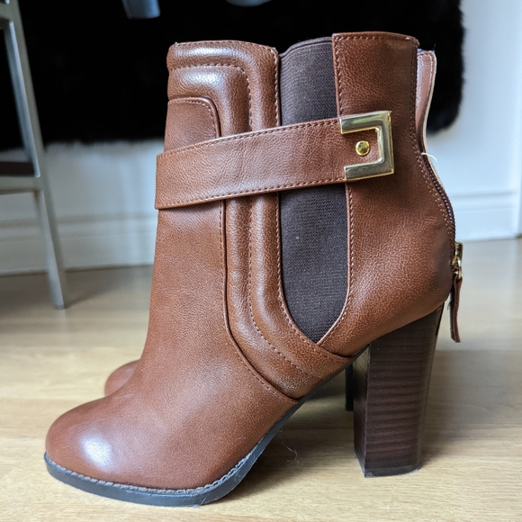 Aldo cognac leather booties 38 (7.5) - Picture 3 of 6